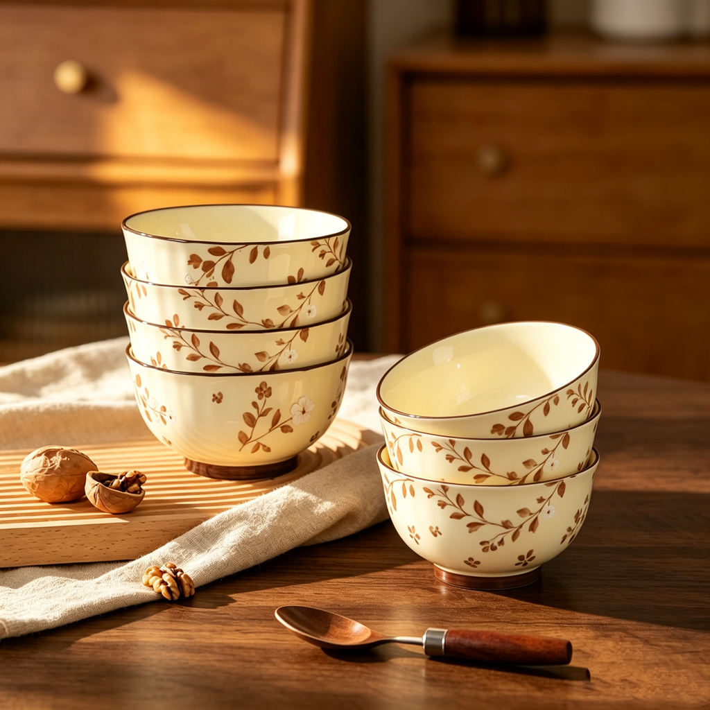 Hand Painted Floral Chinese Ceramic Bowls